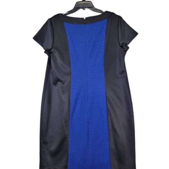 London Style Colorblock Scoop Neck Stretch Sheath Dress NWOT - Picture 1 of 11
